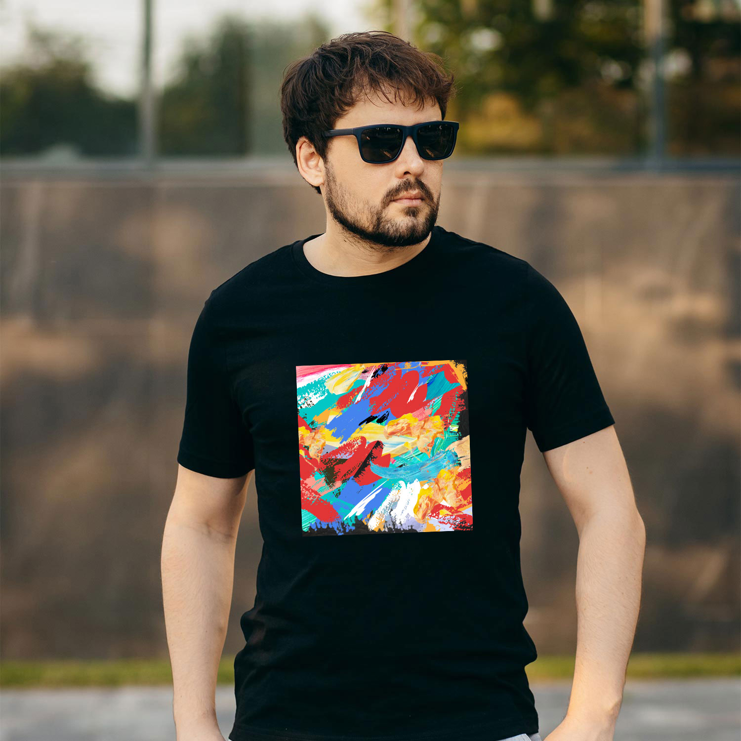 Abstract Art – Multi Coloured Square - Whoa! Designs - Tshirts